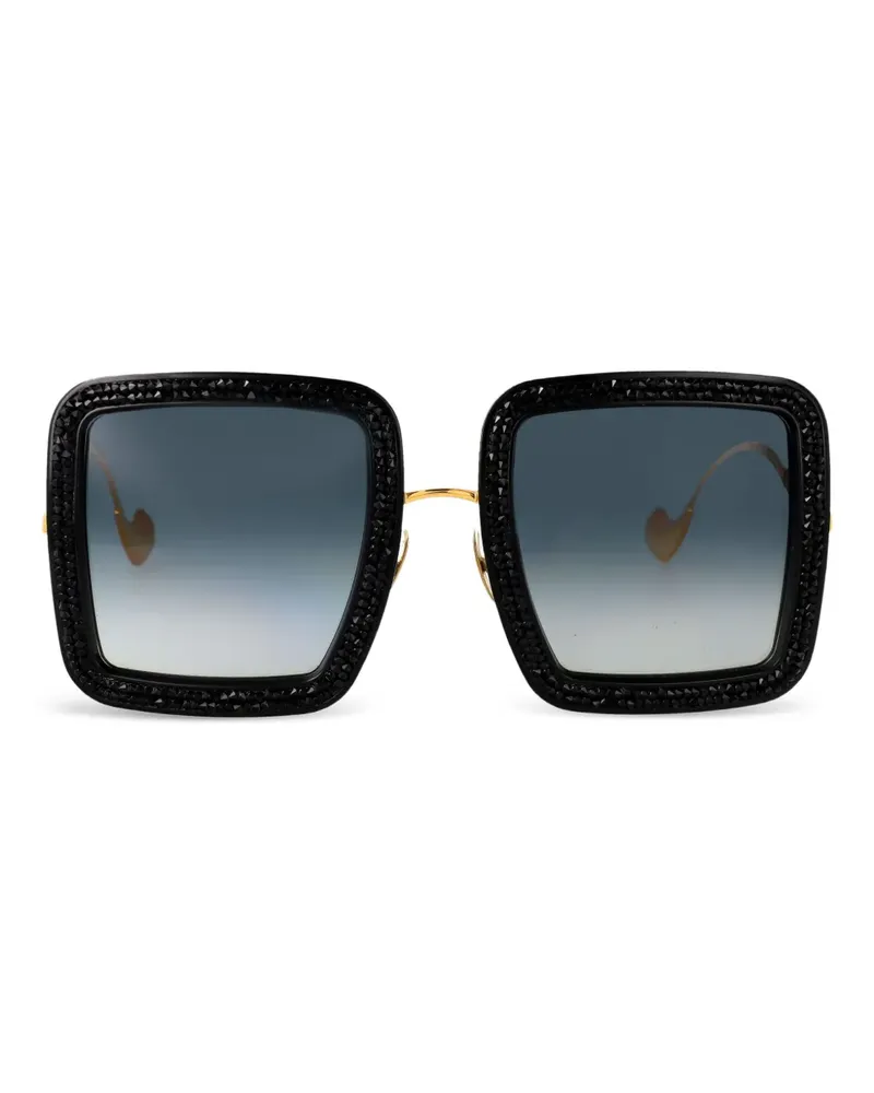Anna-Karin Karlsson Eckige Beaming Sky Sonnenbrille mit Kristallen - Gold Gold
