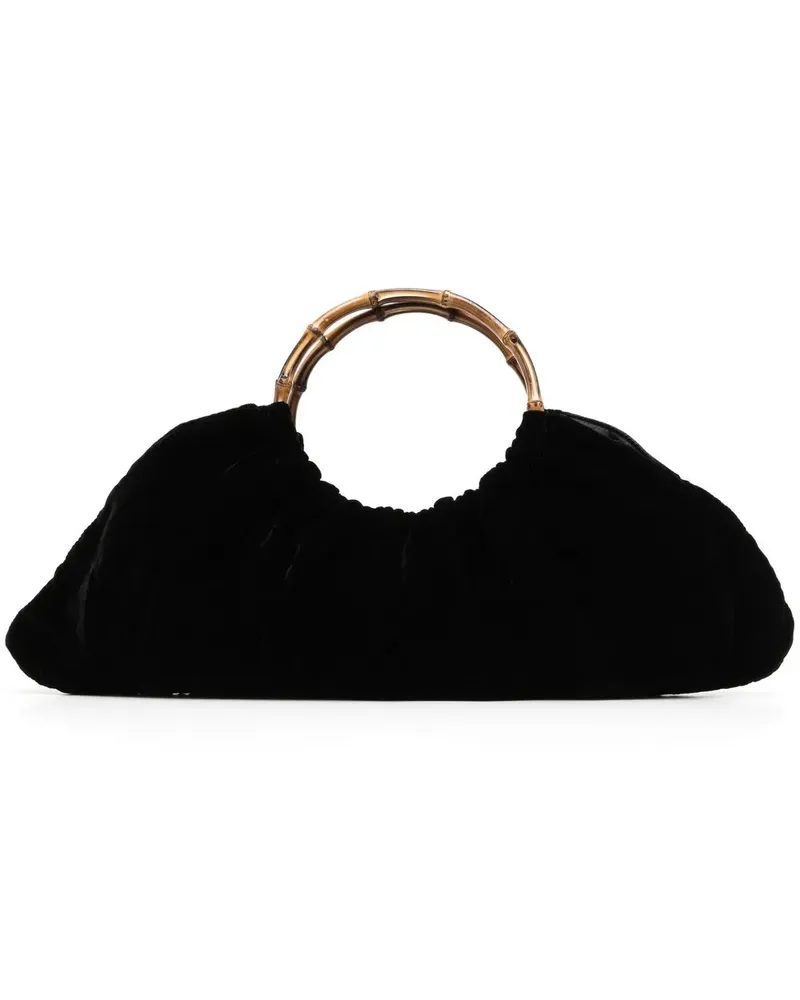 Comme des Garçons Schultertasche aus Samt - Schwarz Schwarz