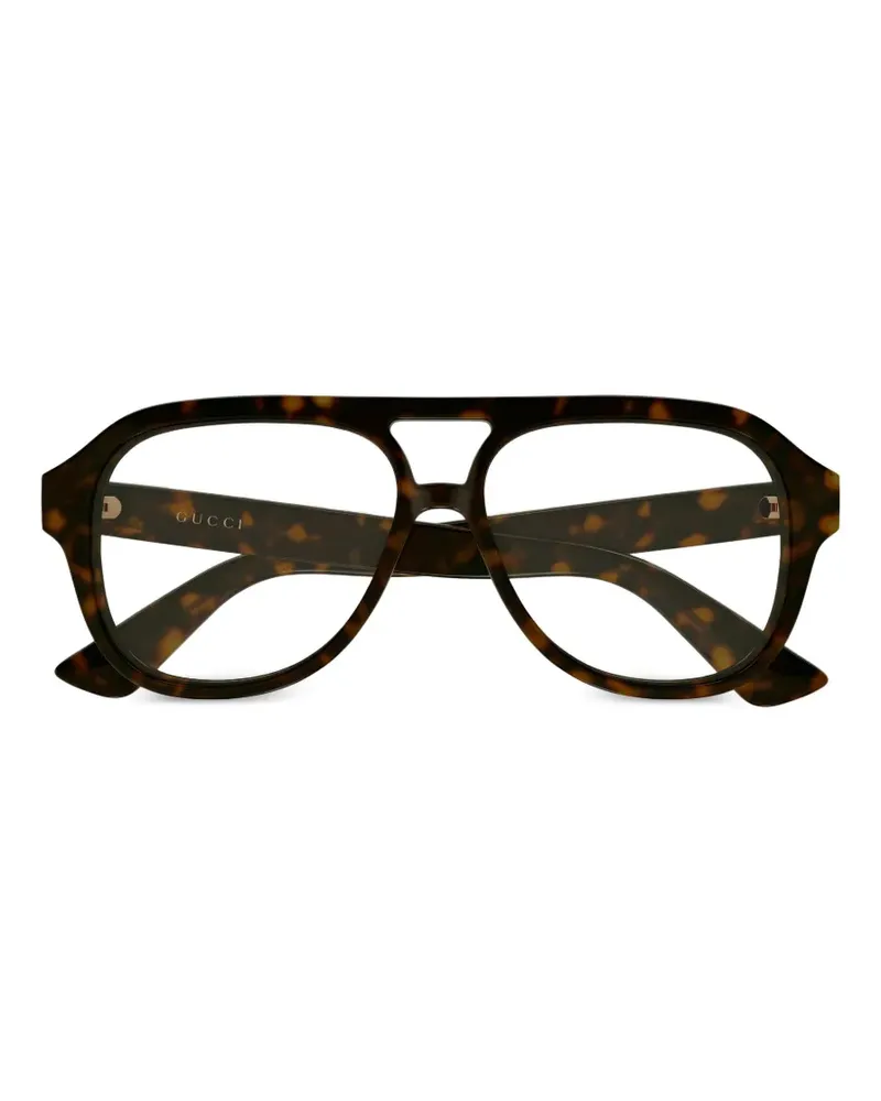 Gucci Pilotenbrille in Schildpattoptik - Braun Braun