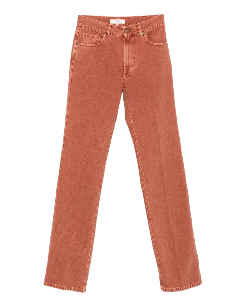 Chloé Straight-Leg-Jeans mit Logo - Orange Orange