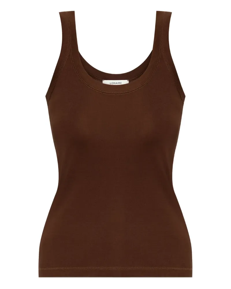 Christophe Lemaire Tanktop mit U-Ausschnitt - Braun Braun