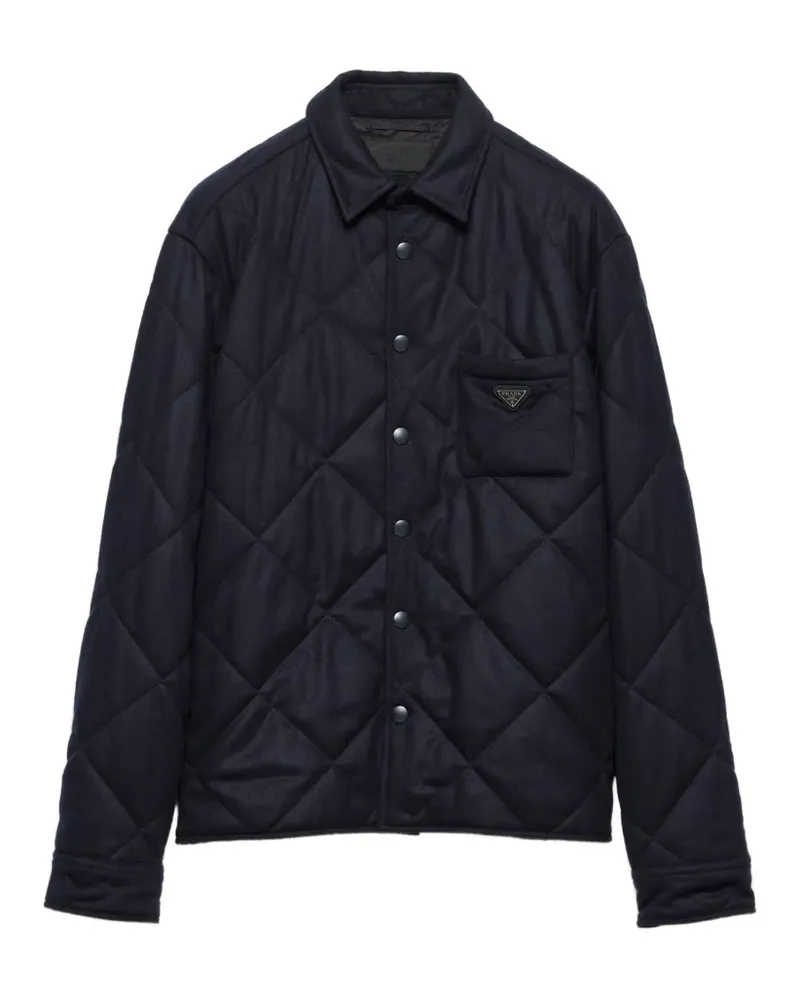Prada Padded cashmere shirt - Blau Blau