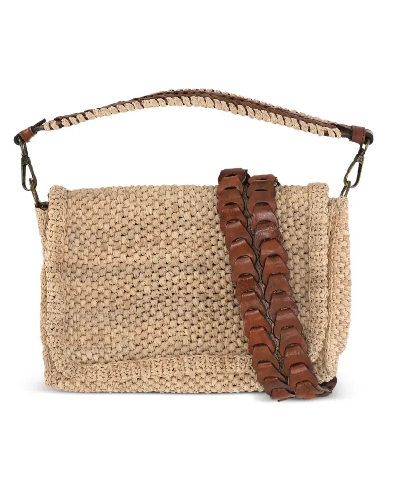 IBELIV raffia tote bag - Nude Nude