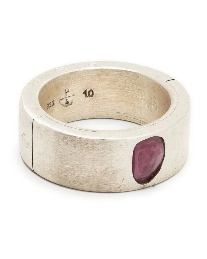 Parts Of Four Sistema Single Ruby Slice Ring - Silber Silber