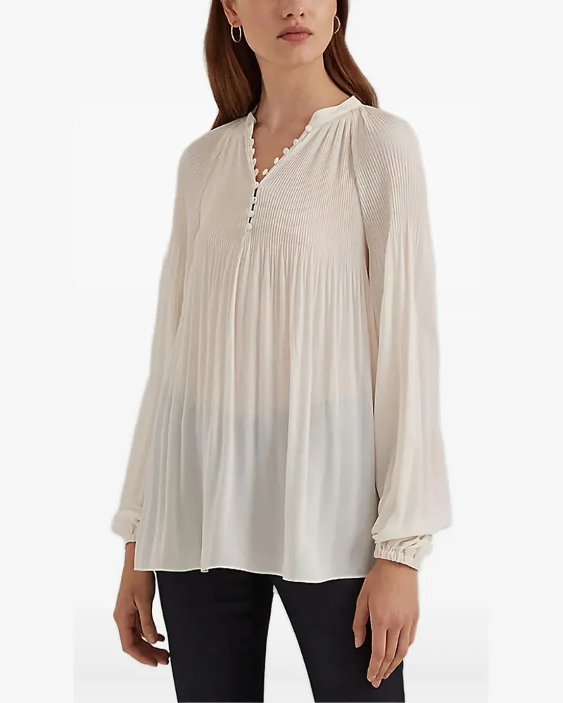 Ralph Lauren Plissierte Bluse - Nude Nude