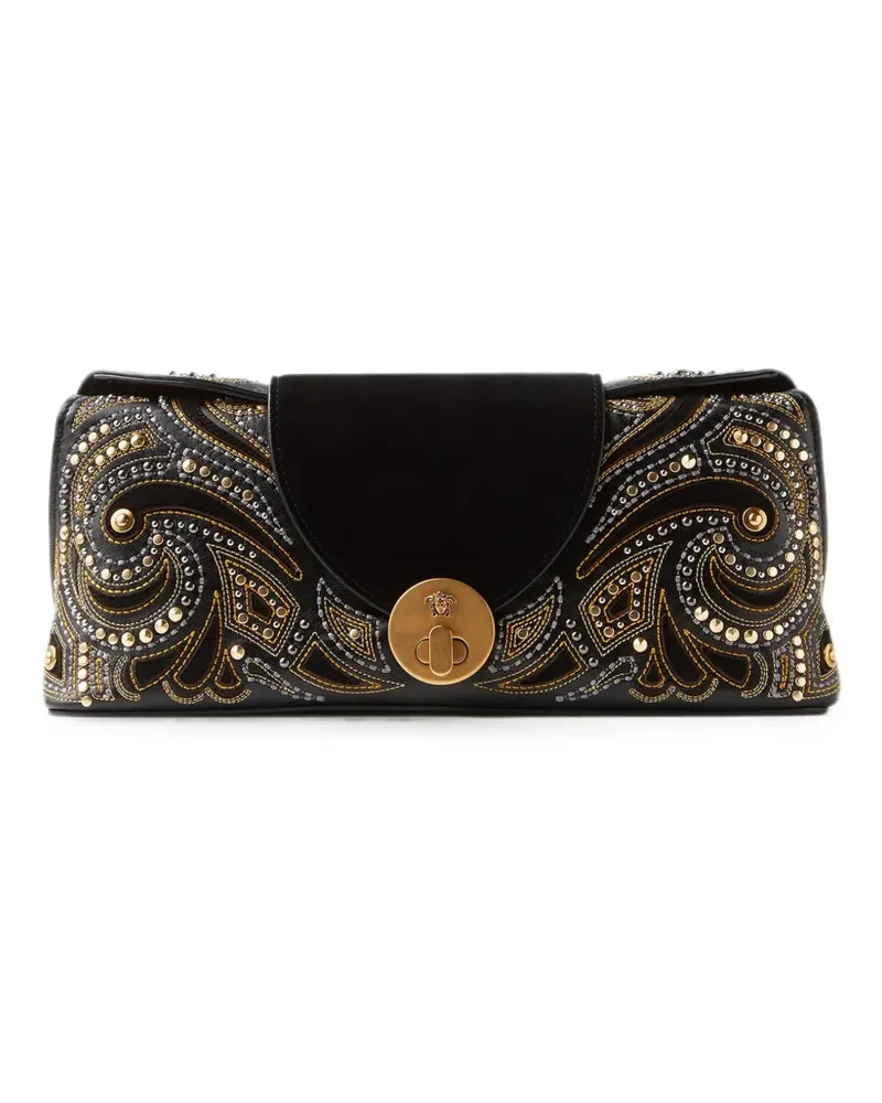 Versace Verzierte Vivian Crosta Clutch - Schwarz Schwarz