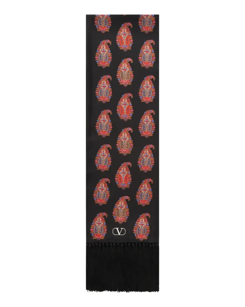 Valentino Garavani Schal mit Paisley-Print - Schwarz Schwarz
