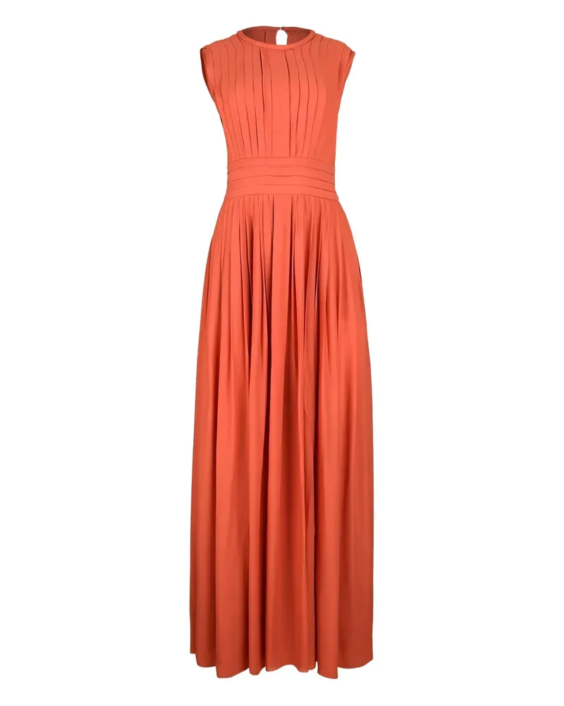 Giambattista Valli Midikleid mit Falten - Orange Orange
