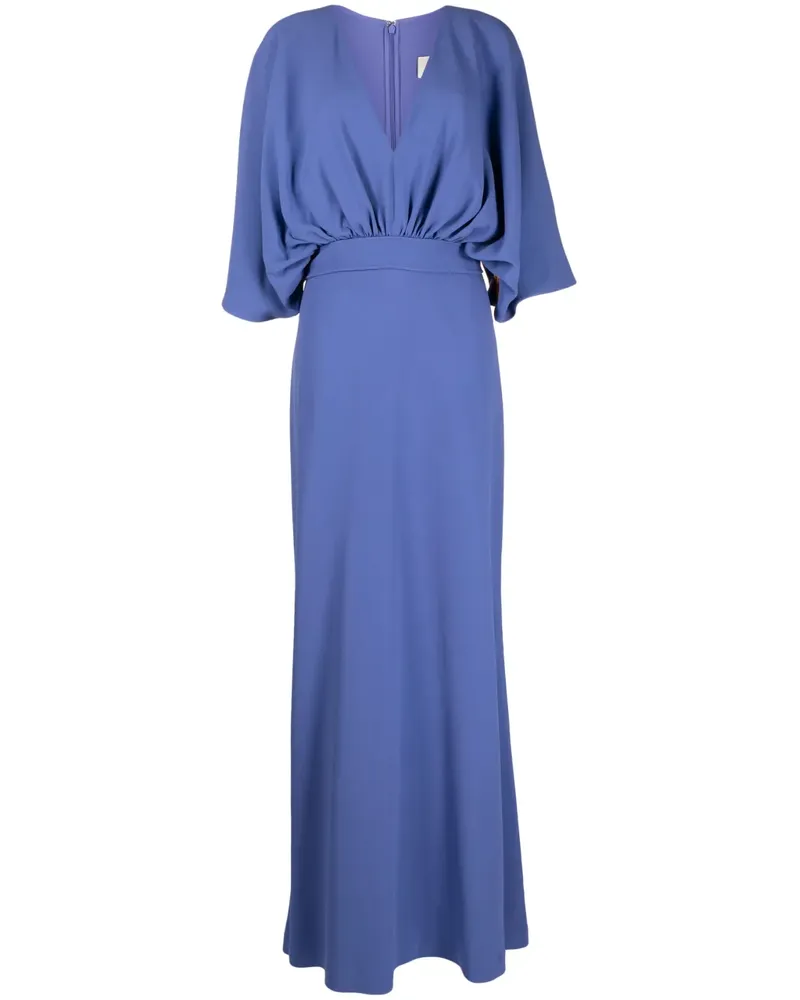 Elie Saab Bodenlanges Abendkleid - Blau Blau