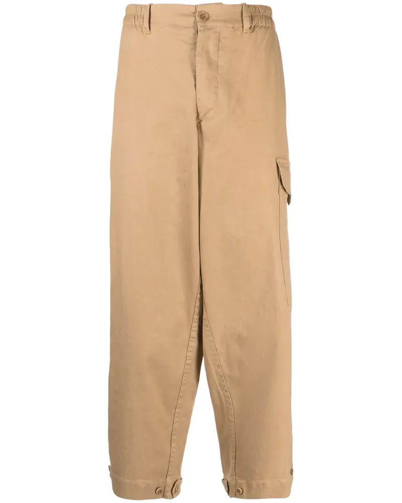 YMC Cropped-Hose mit elastischem Bund Braun