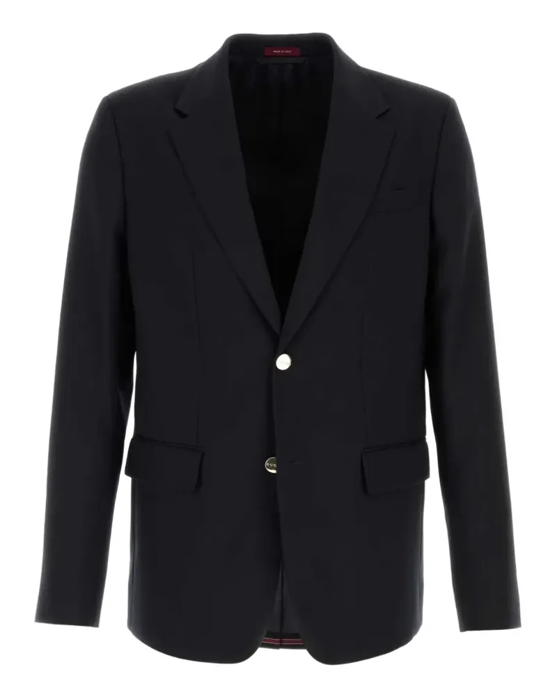 Gucci single-breasted wool blazer - Blau Blau
