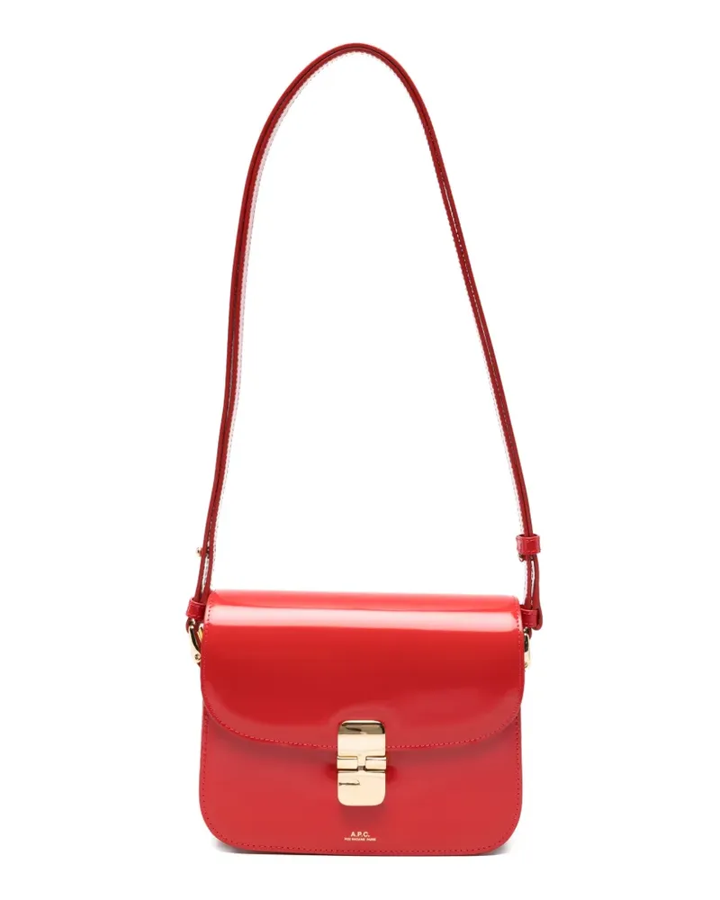 A.P.C. small Grace leather cross body bag - Rot Rot