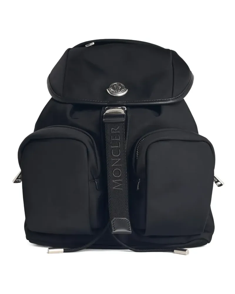 Moncler drawstring leather-trim backpack - Schwarz Schwarz