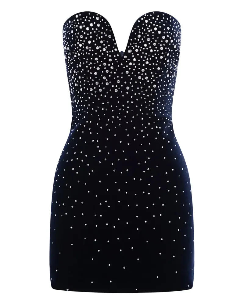 Alex Perry Minikleid mit Kristallen - Blau Blau