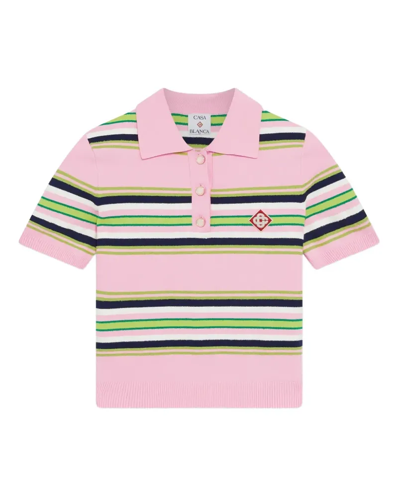 Casablanca Paris striped polo shirt - Rosa Rosa