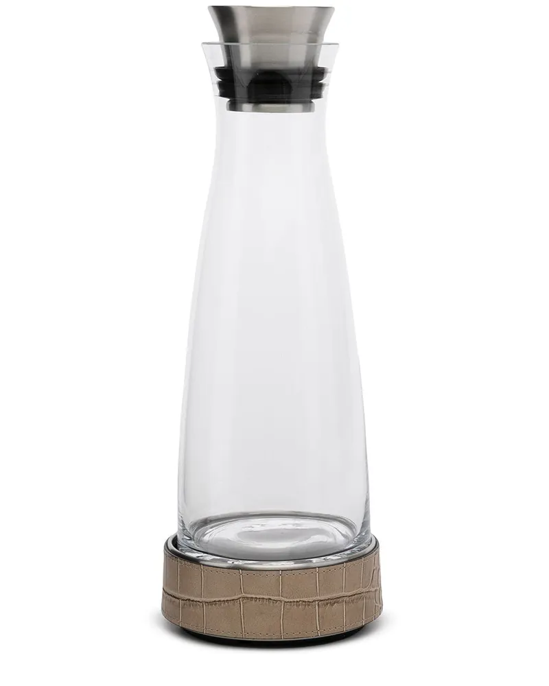 Pinetti Wasserflasche mit Lederhalter - Braun Braun