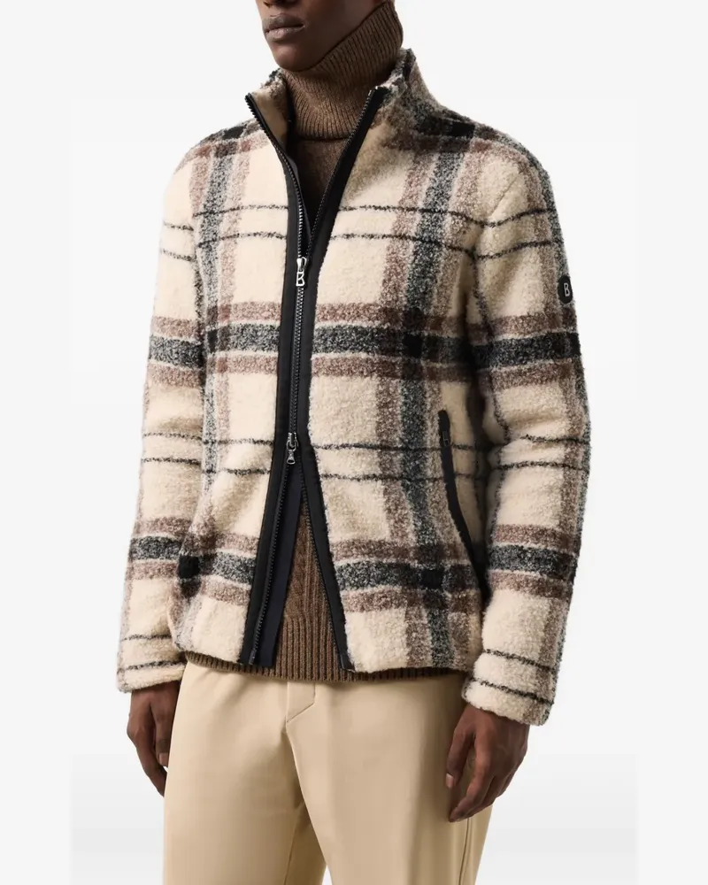 Bogner Kristian check-pattern jacket - Nude Nude