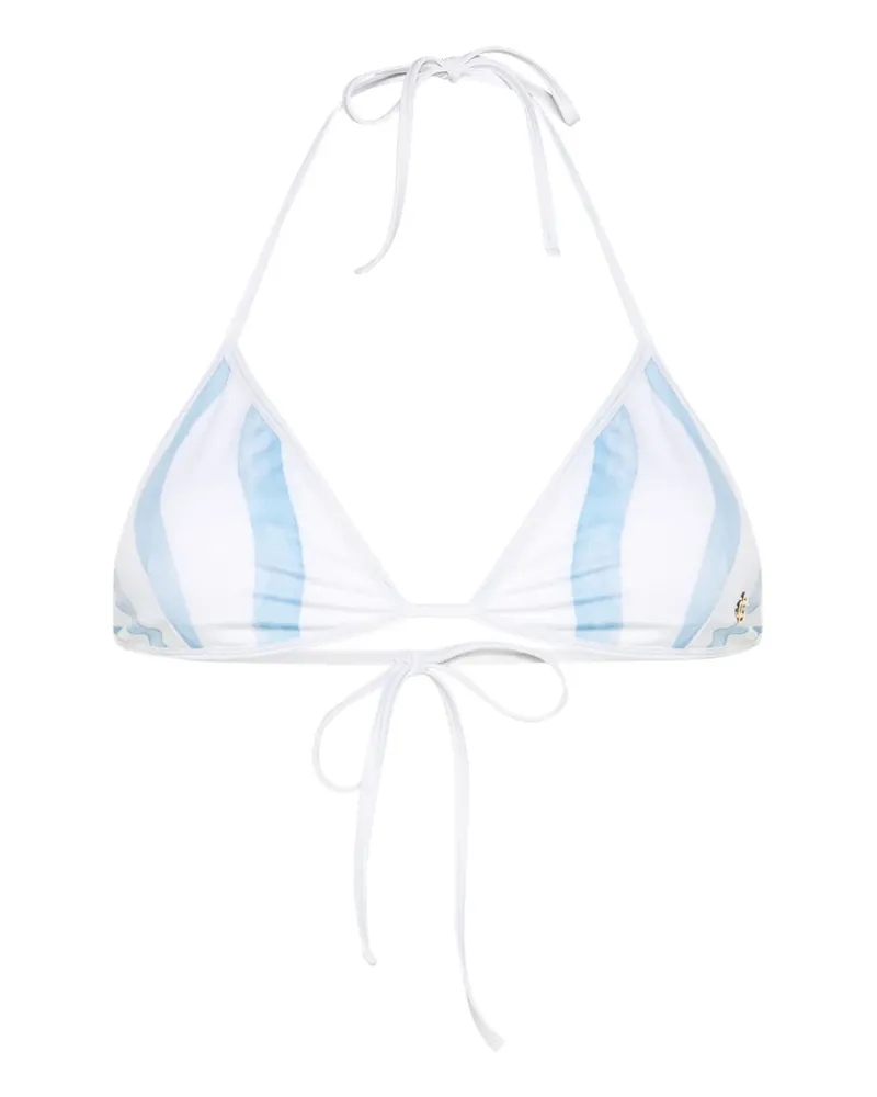 Casablanca Paris Bikinioberteil mit Print - Weiß Weiß