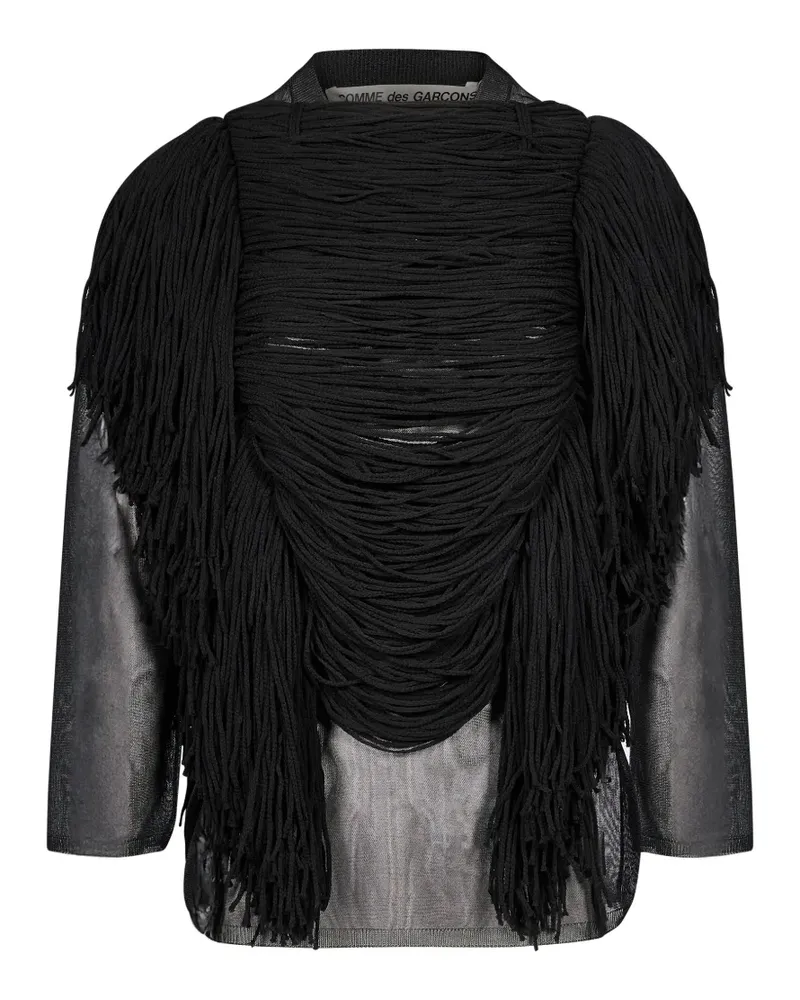 Comme des Garçons fringe-trimmed sweater - Schwarz Schwarz
