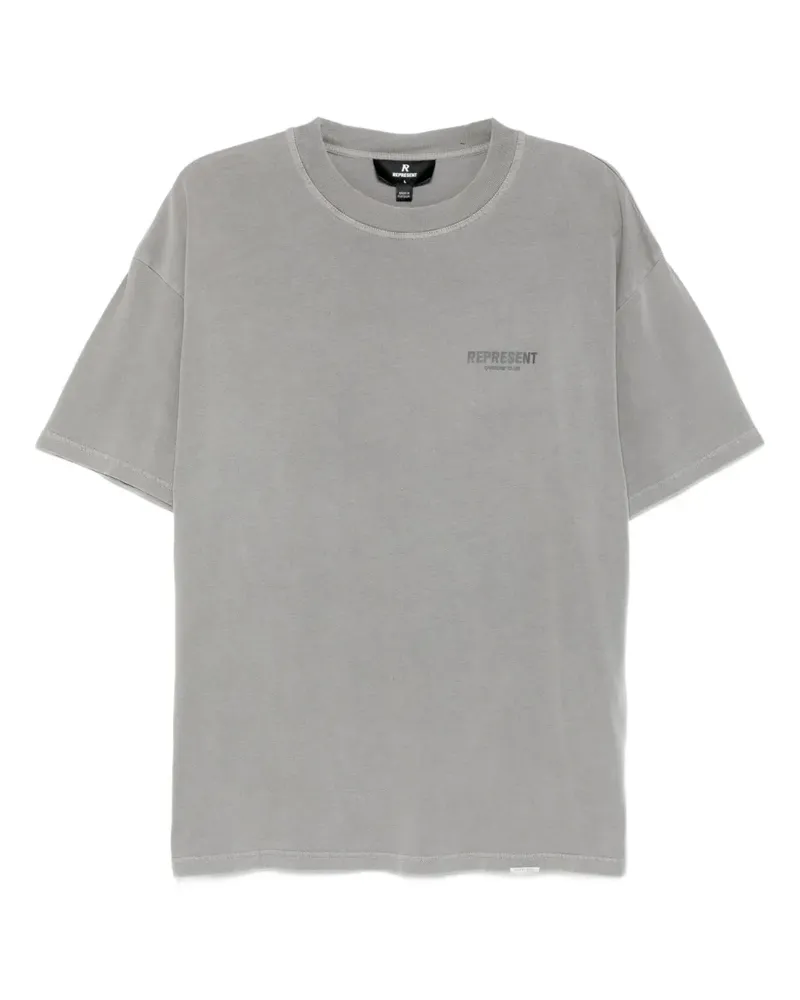 REPRESENT T-Shirt mit Logo-Print - Grau Grau