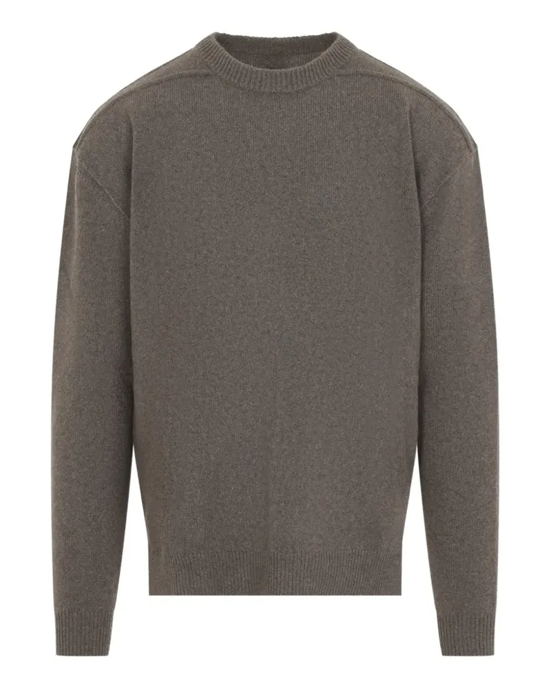 Rick Owens ribbed-trim side-slit sweater - Grau Grau