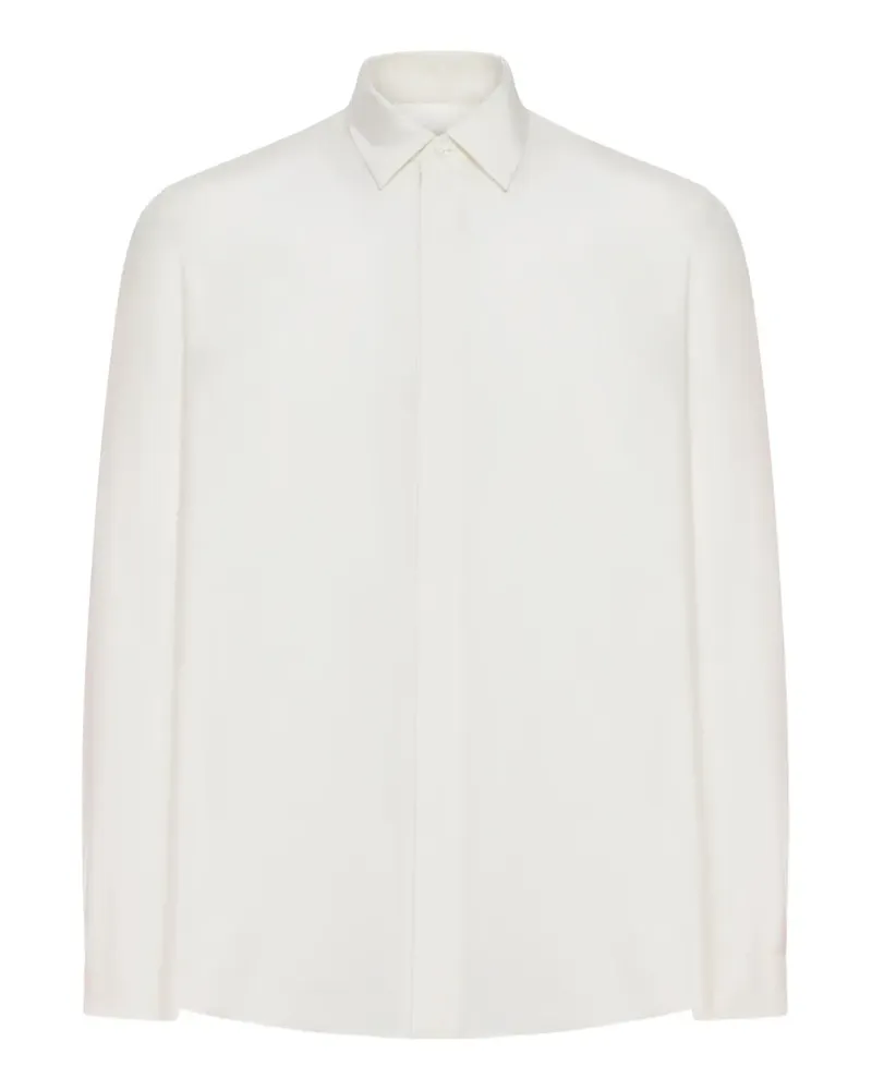 LARDINI Hemd aus Seide mit Knöpfen - Weiß Weiß
