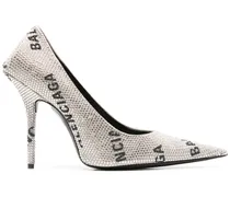 Square Knife Pumps 110mm - Silber