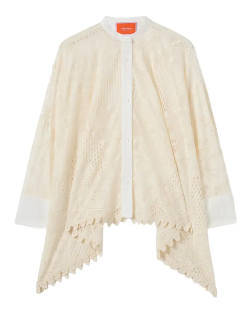 La DoubleJ Hemd mit Spitzenkragen - Nude Nude