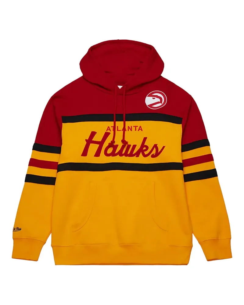 Mitchell & Ness x Atlanta Hawks Head Coach striped hoodie - Gelb Gelb