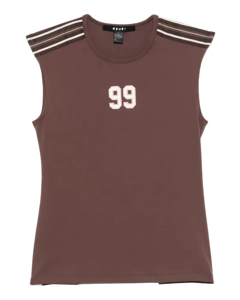 ksubi crew neck open-back top - Braun Braun