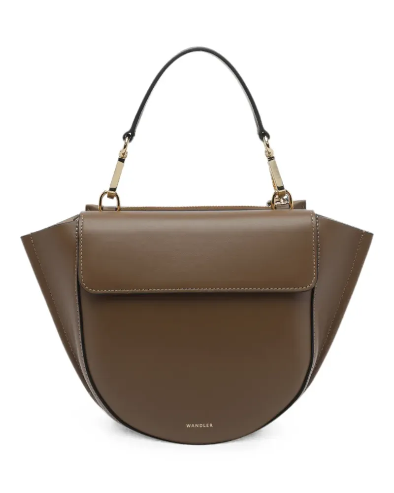 WANDLER Hortensia leather clutch bag - Braun Braun