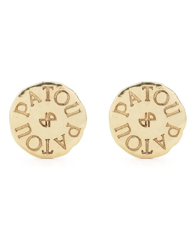 Patou Ohrringe mit Logo-Gravur - Gold Gold