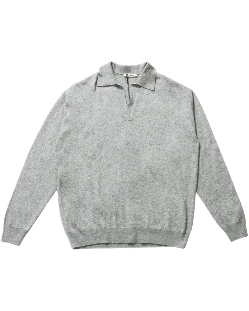 AURALEE fine-knit polo-collar sweater - Grau Grau