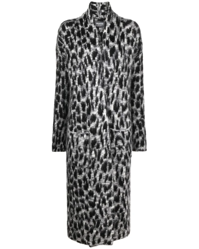 Zadig & Voltaire Cardigan mit Leoparden-Print - Grau Grau