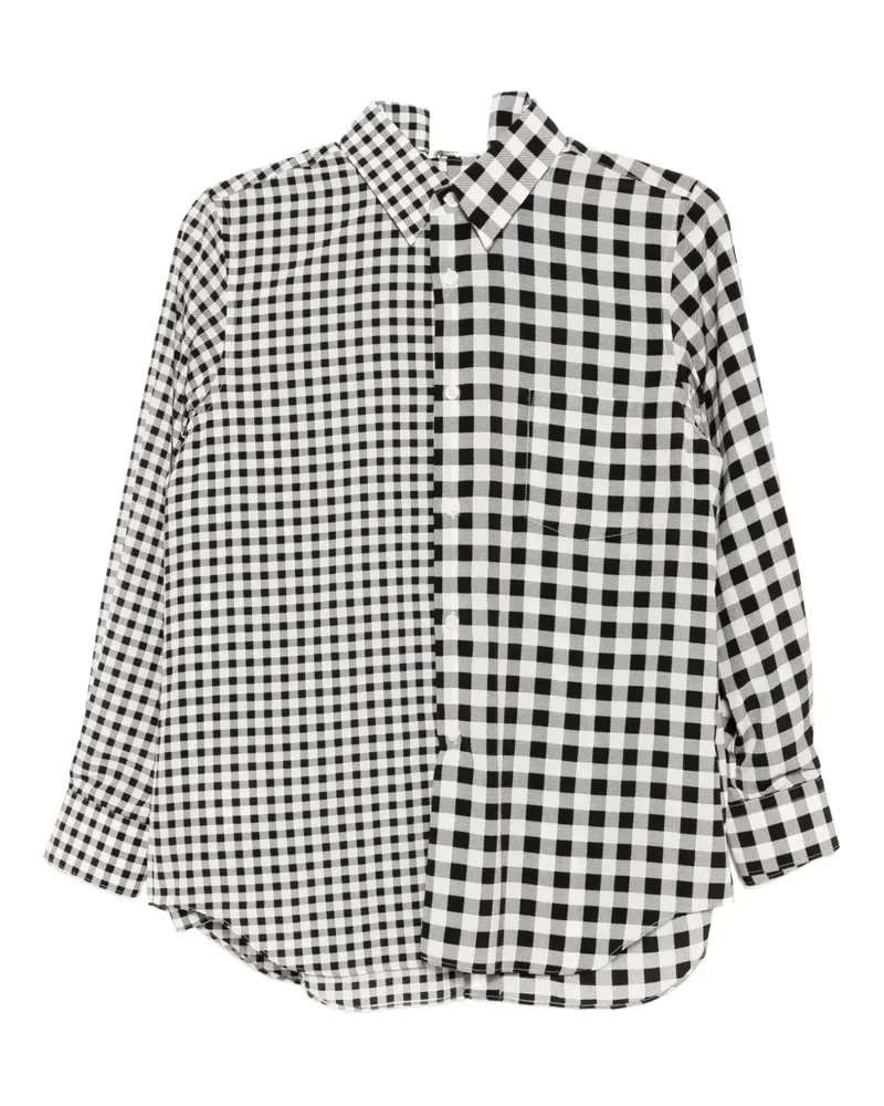 Comme des Garçons Kariertes Hemd im Layering-Look - Schwarz Schwarz