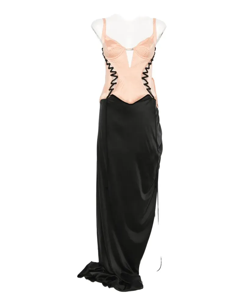 Maria Lucia Hohan Sakura lace-up corset dress - Schwarz Schwarz