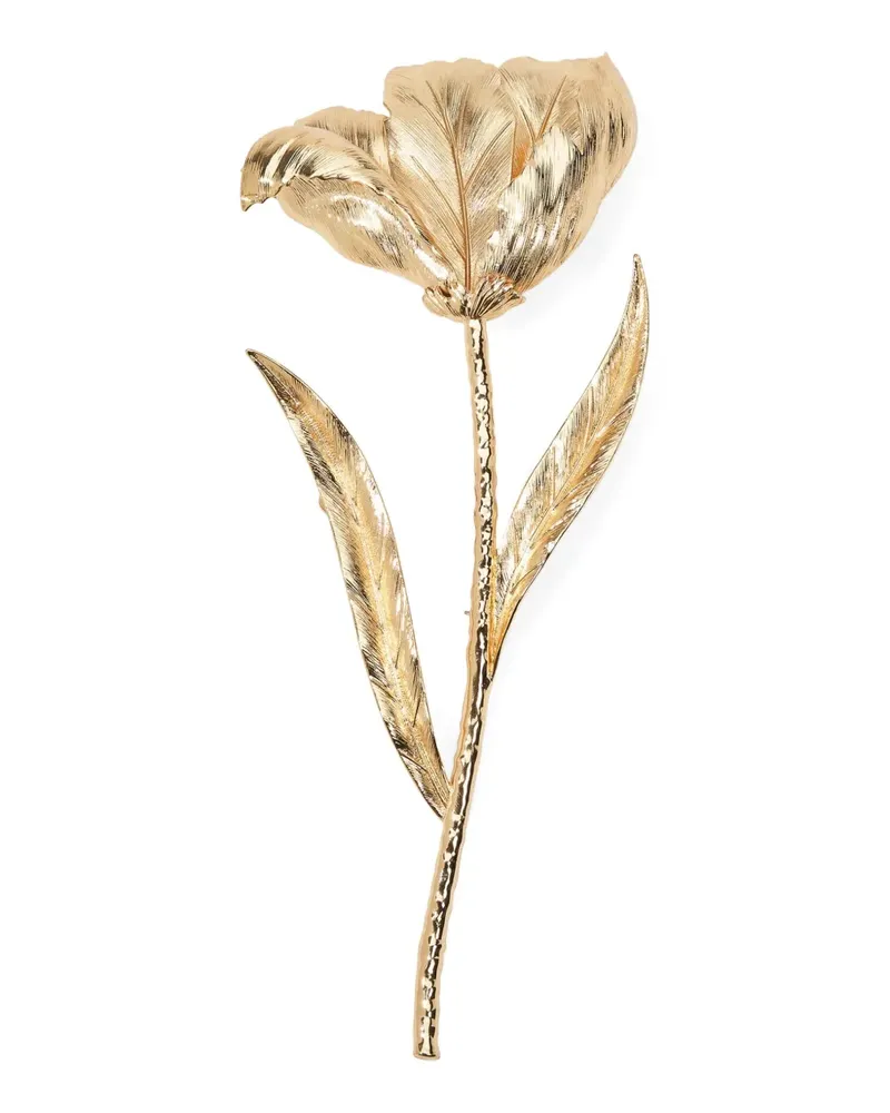 Carolina Herrera New York Tulip Flower Brosche - Gold Gold