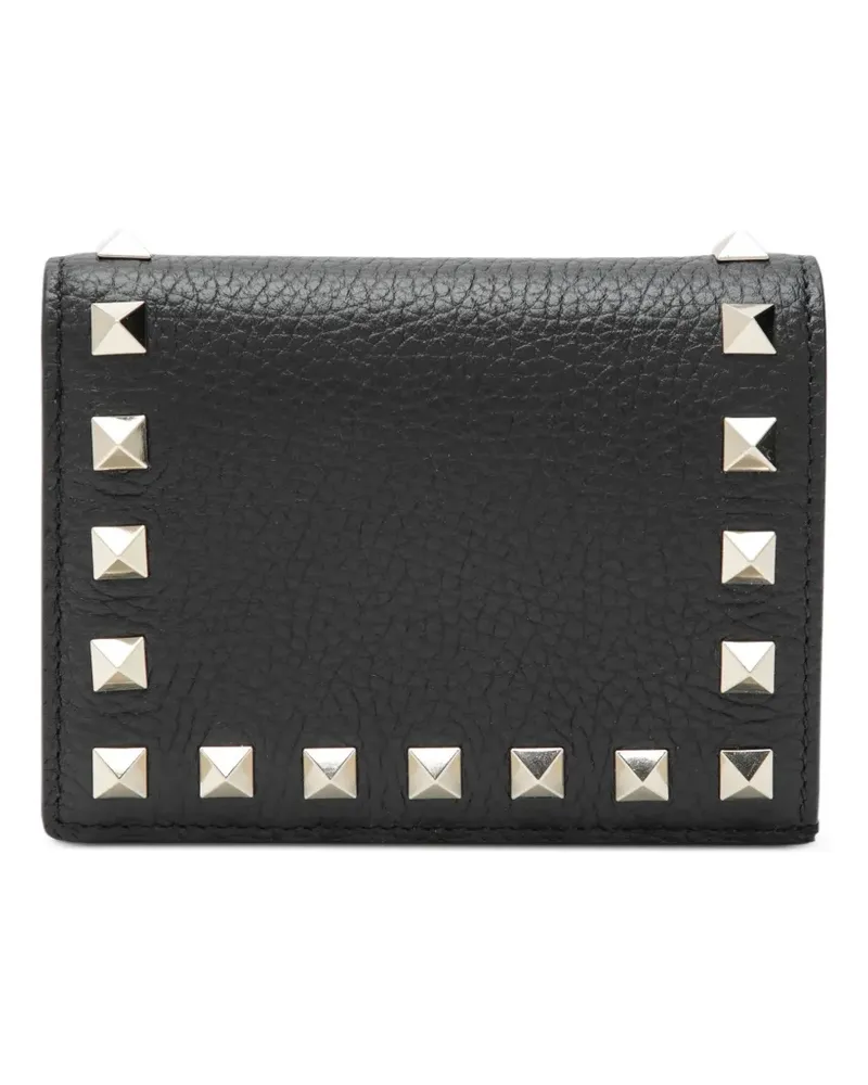 Valentino Garavani Kleines Rockstud Portemonnaie aus gekörntem Kalbsleder - Schwarz Schwarz