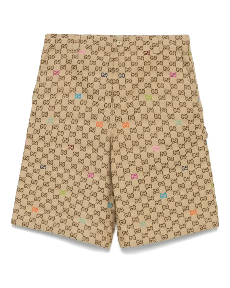 Gucci Shorts mit Monogramm - Nude Nude
