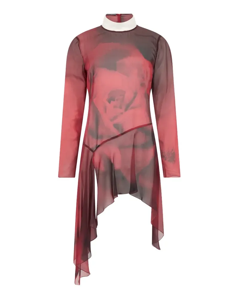 Alberta Ferretti Asymmetrisches Kleid - Rot Rot