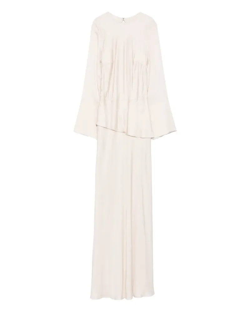 Brandon Maxwell Violet Maxikleid mit weiten Ärmeln - Nude Nude