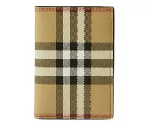 Portemonnaie mit Vintage-Check - Nude