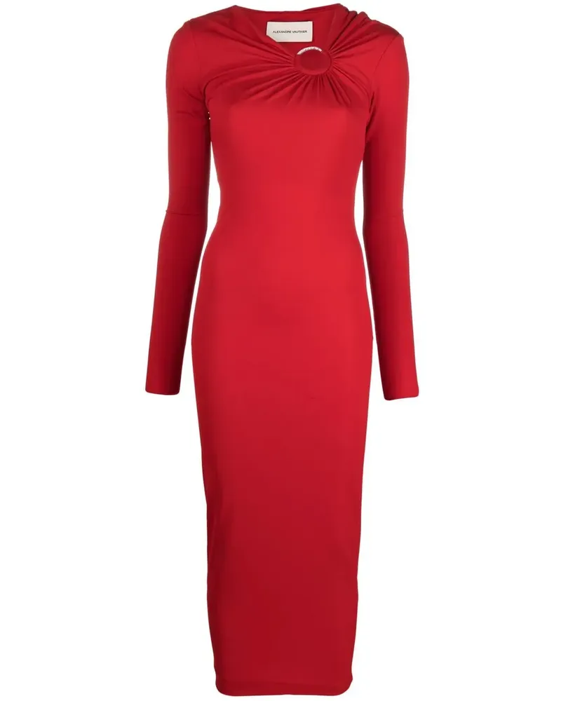 Alexandre Vauthier Midikleid mit Cut-Outs - Rot Rot