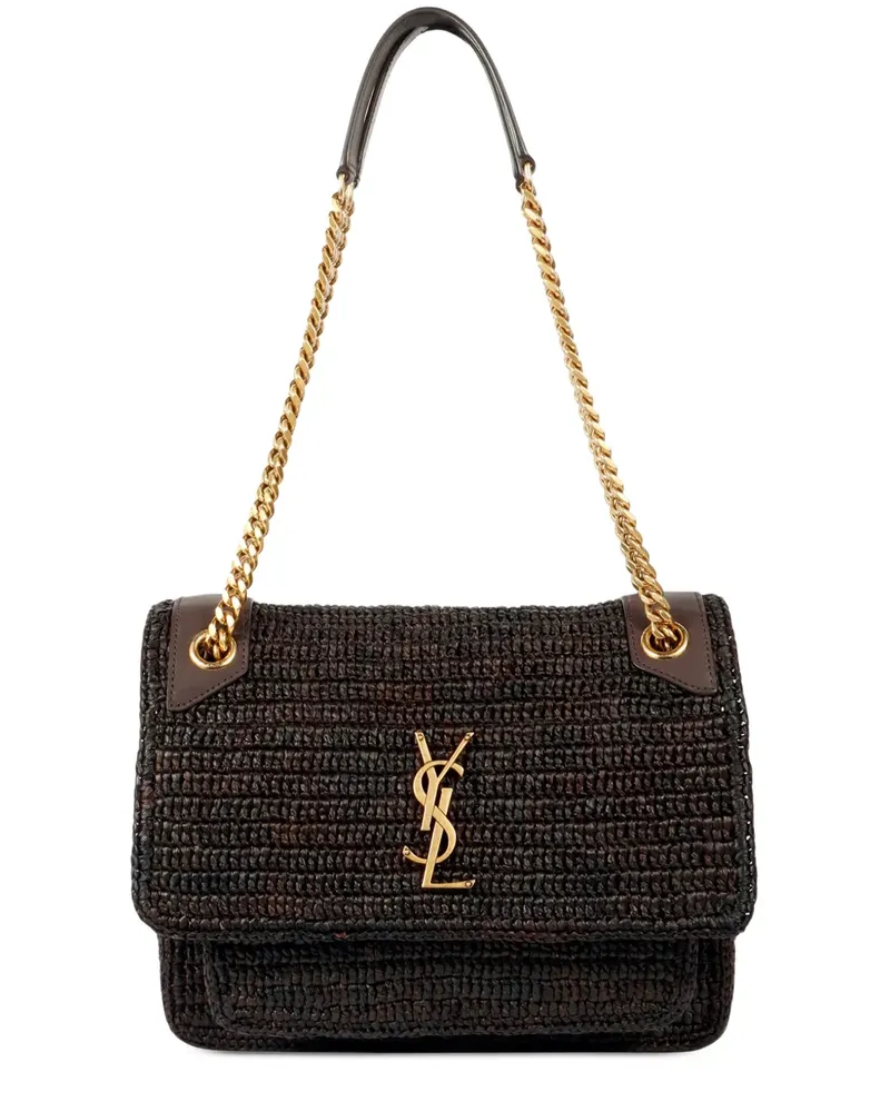 Yves Saint Laurent medium Niki logo shoulder bag - Braun Braun