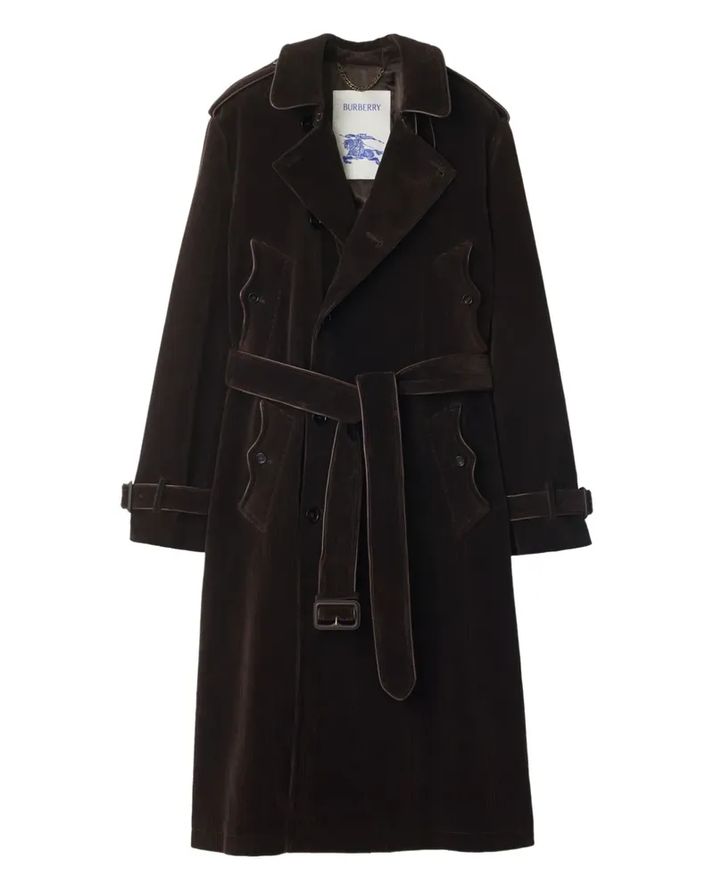 Burberry Trenchcoat aus Cord - Braun Braun