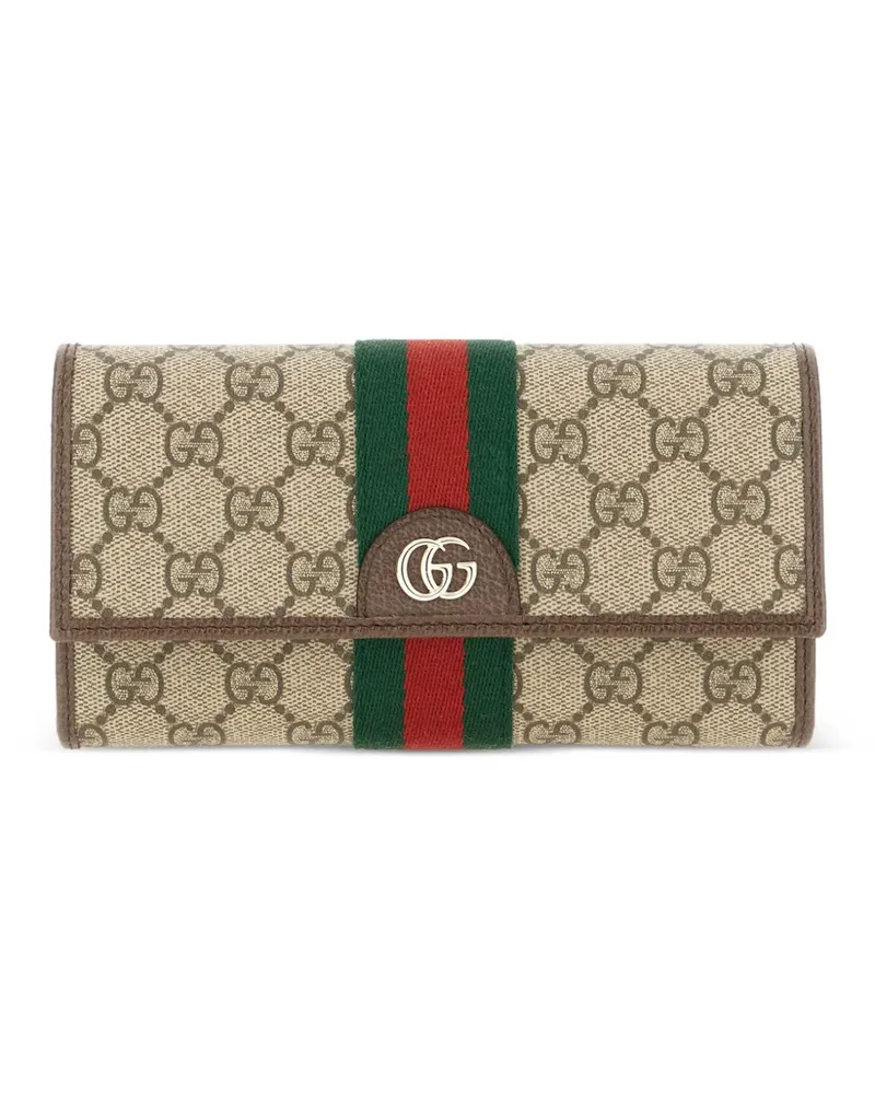Gucci Ophidia GG Supreme canvas wallet - Nude Nude