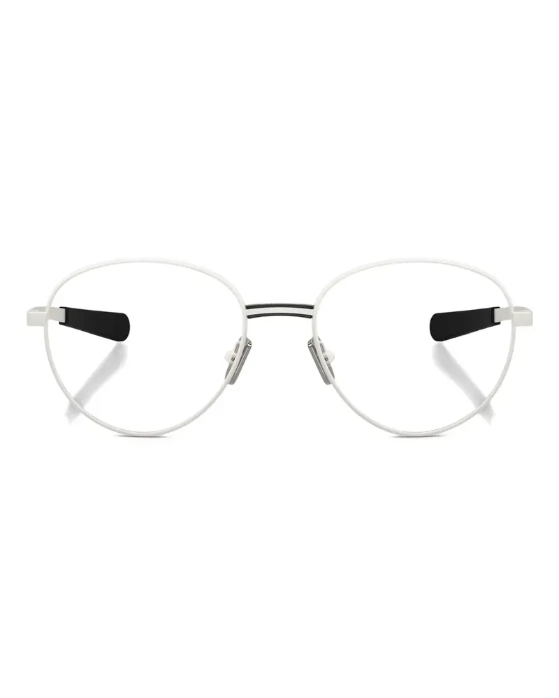 Moncler Brille mit ovalem Gestell - Silber Silber