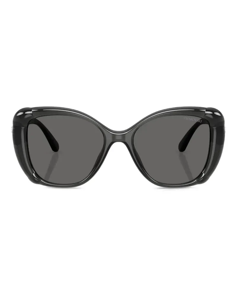 Swarovski Sonnenbrille mit eckigem Gestell - Grau Grau