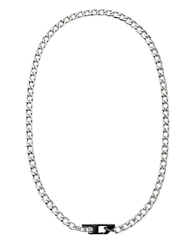Diesel D-logo chain necklace - Silber Silber