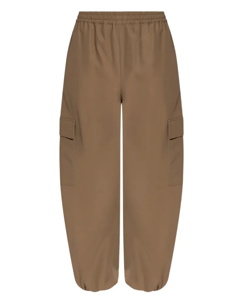 Max Mara Tapered-Hose mit Stretchbund - 003 BROWN 003